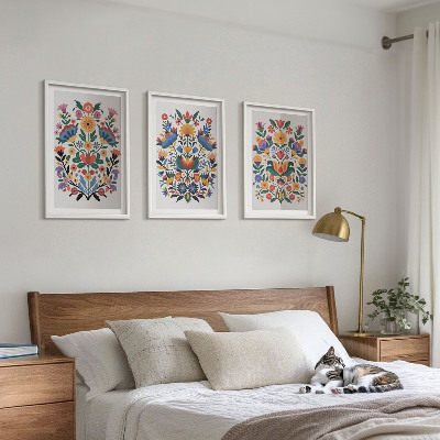 Cadre photo mural Motifs floraux aux couleurs intenses