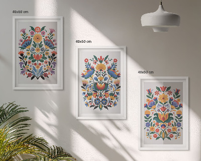 Cadre photo mural Motifs floraux aux couleurs intenses