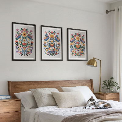 Cadre photo mural Motifs floraux aux couleurs intenses