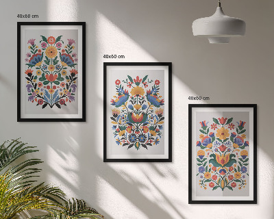 Cadre photo mural Motifs floraux aux couleurs intenses