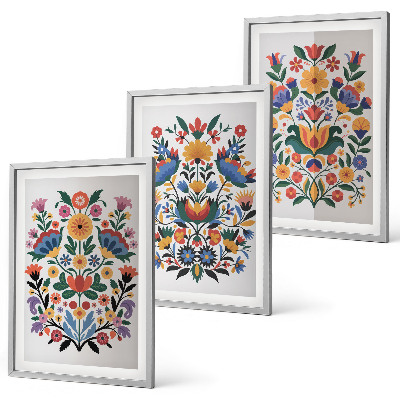 Cadre photo mural Motifs floraux aux couleurs intenses