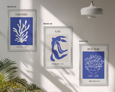 Lot de 3 tableaux pour salon Les affiches abstraites de Matisse