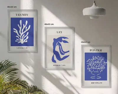 Lot de 3 tableaux abstraits de Matisse pour décorer votre salon