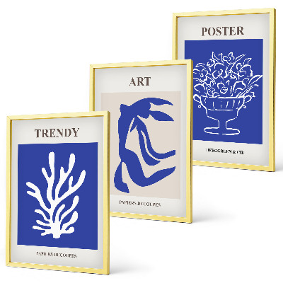 Lot de 3 tableaux pour salon Les affiches abstraites de Matisse