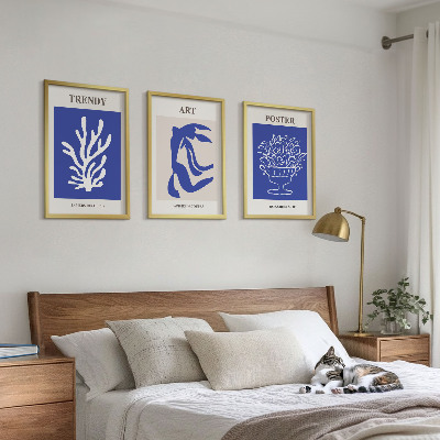 Lot de 3 tableaux pour salon Les affiches abstraites de Matisse