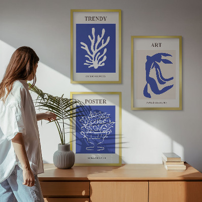 Lot de 3 tableaux pour salon Les affiches abstraites de Matisse