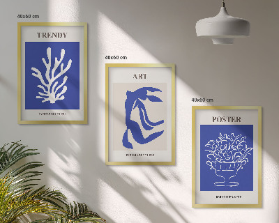 Lot de 3 tableaux pour salon Les affiches abstraites de Matisse