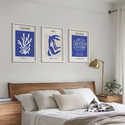 Lot de 3 tableaux pour salon Les affiches abstraites de Matisse