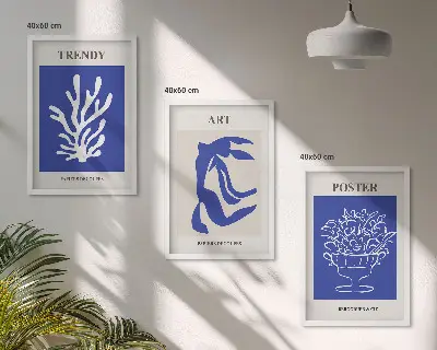 Lot de 3 tableaux abstraits de Matisse pour décorer votre salon