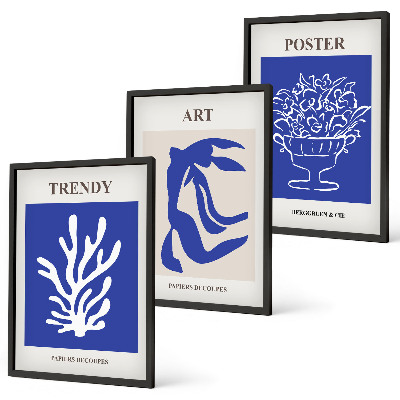 Lot de 3 tableaux pour salon Les affiches abstraites de Matisse
