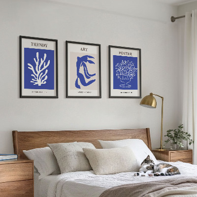 Lot de 3 tableaux pour salon Les affiches abstraites de Matisse