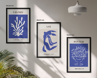 Lot de 3 tableaux pour salon Les affiches abstraites de Matisse