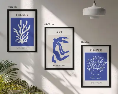Lot de 3 tableaux abstraits de Matisse pour décorer votre salon