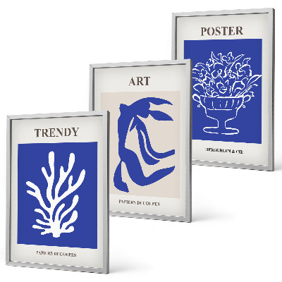 Lot de 3 tableaux pour salon Les affiches abstraites de Matisse