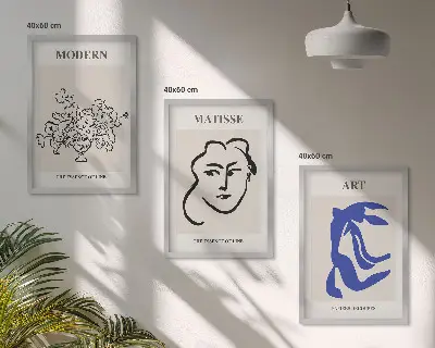 Lot de 3 affiches abstraites minimalistes pour la décoration de votre salon
