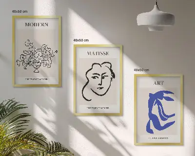 Lot de 3 affiches abstraites minimalistes pour la décoration de votre salon