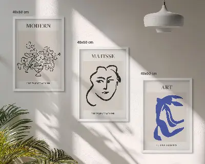Lot de 3 affiches abstraites minimalistes pour la décoration de votre salon