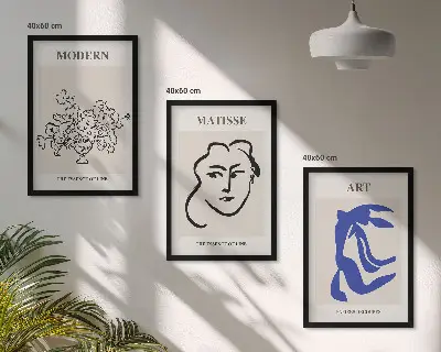 Lot de 3 affiches abstraites minimalistes pour la décoration de votre salon