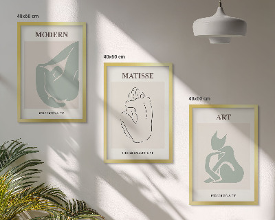 Cadre photo mural Figures abstraites au pastel