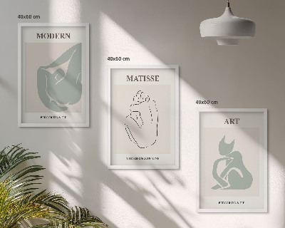 Cadre photo mural Figures abstraites au pastel