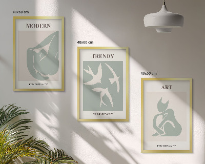 Lot de 3 tableaux pour salon Figures abstraites de Matisse