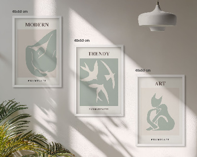 Lot de 3 tableaux pour salon Figures abstraites de Matisse
