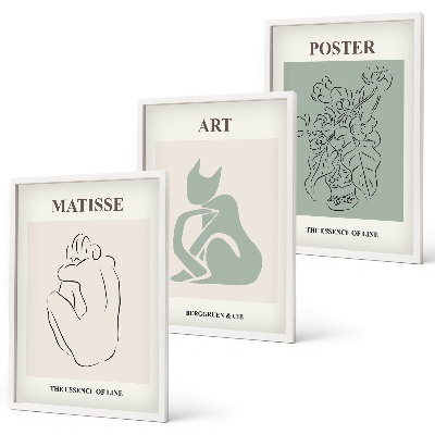 Cadre photo mural Affiches Matisse Vert Beige