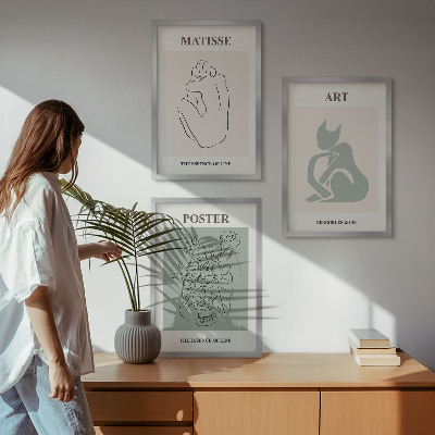 Cadre photo mural Affiches Matisse Vert Beige