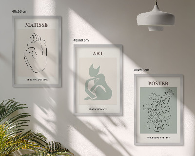 Cadre photo mural Affiches Matisse Vert Beige