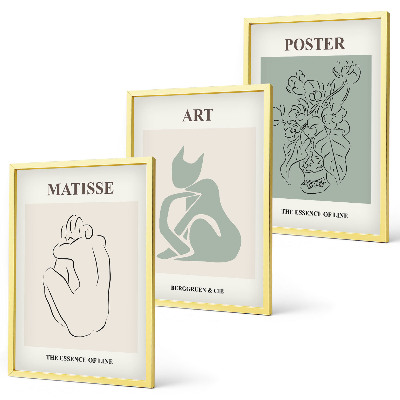 Cadre photo mural Affiches Matisse Vert Beige