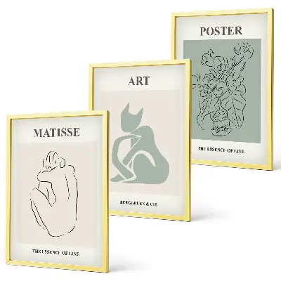 Cadre photo mural affiches Matisse vert et beige