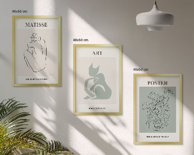 Cadre photo mural Affiches Matisse Vert Beige
