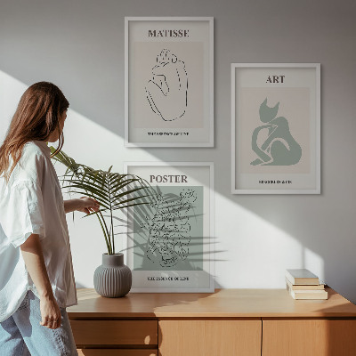 Cadre photo mural Affiches Matisse Vert Beige