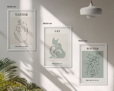 Cadre photo mural Affiches Matisse Vert Beige