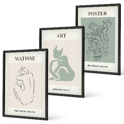 Cadre photo mural Affiches Matisse Vert Beige