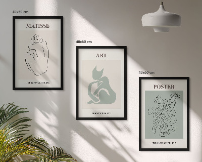 Cadre photo mural Affiches Matisse Vert Beige