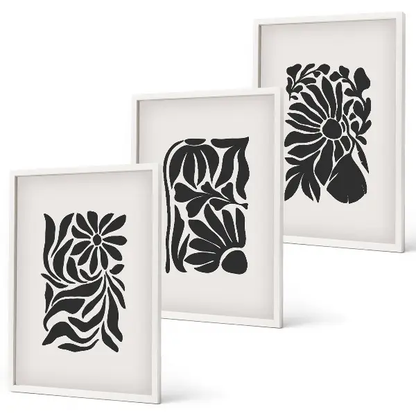 Cadre photo mural à motifs végétaux abstraits