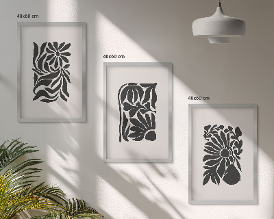Cadre photo mural Motifs végétaux abstraits