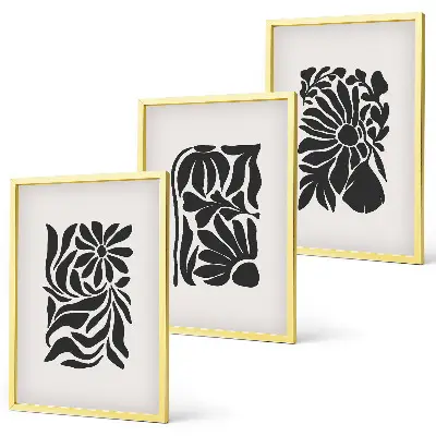 Cadre photo mural à motifs végétaux abstraits