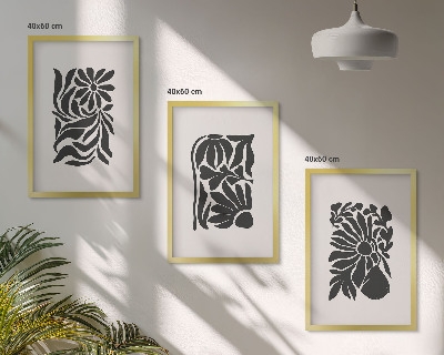 Cadre photo mural Motifs végétaux abstraits