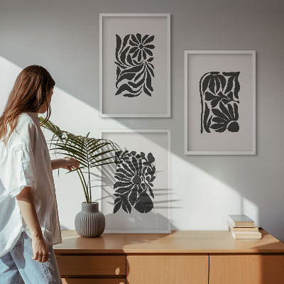 Cadre photo mural Motifs végétaux abstraits