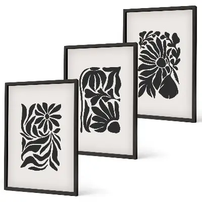 Cadre photo mural à motifs végétaux abstraits