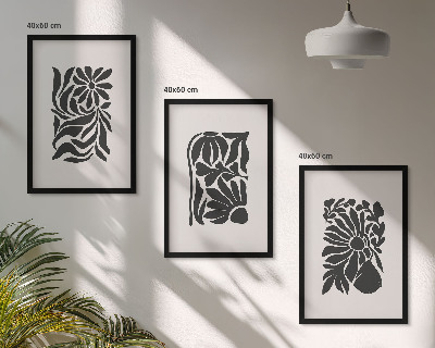 Cadre photo mural Motifs végétaux abstraits