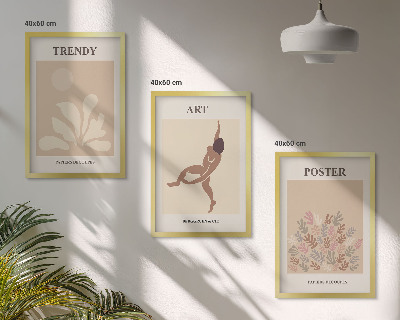 Lot de 3 tableaux pour salon Les formes abstraites de Matisse