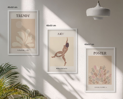 Lot de 3 tableaux pour salon Les formes abstraites de Matisse
