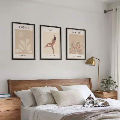 Lot de 3 tableaux pour salon Les formes abstraites de Matisse