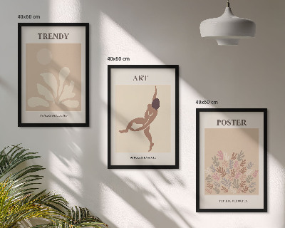 Lot de 3 tableaux pour salon Les formes abstraites de Matisse