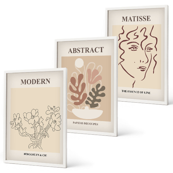 Cadre photo mural Lignes de plantes modernes