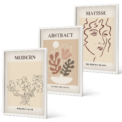 Cadre photo mural Lignes de plantes modernes