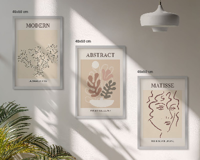 Cadre photo mural Lignes de plantes modernes